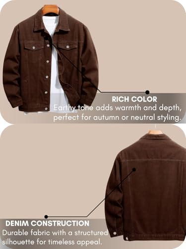 GRECIILOOKS Men’S Denim Jacket | Classic Regular Fit Jeans Jacket For Men | Stylish Branded Jackets For Men – Timeless Casual Wear