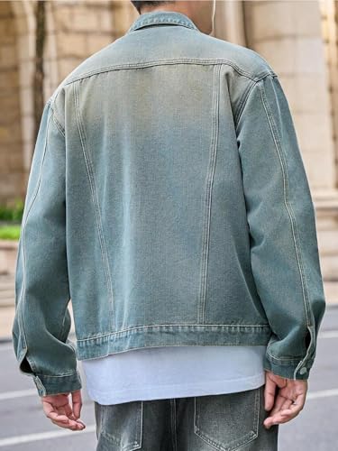 GRECIILOOKS Men’S Denim Jacket | Classic Regular Fit Jeans Jacket For Men | Stylish Branded Jackets For Men – Timeless Casual Wear