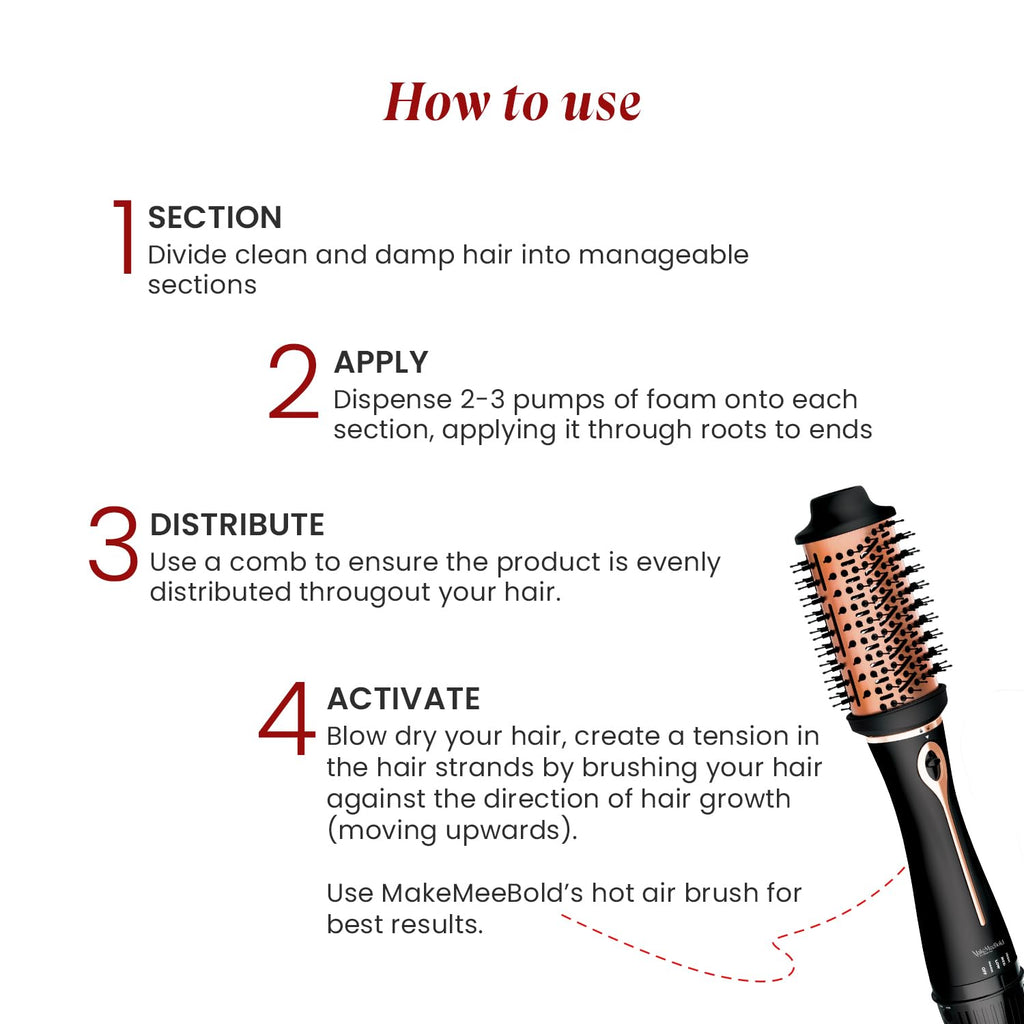 Urban yog MakeMeeBold 3-in-1 Hot Air Brush| 1.5-inch Barrel | Hair Dryer Hair Straightener Volumizer Blow Dryer Styling Tool,1200 Watt | Gifts for Woman, Multicolour