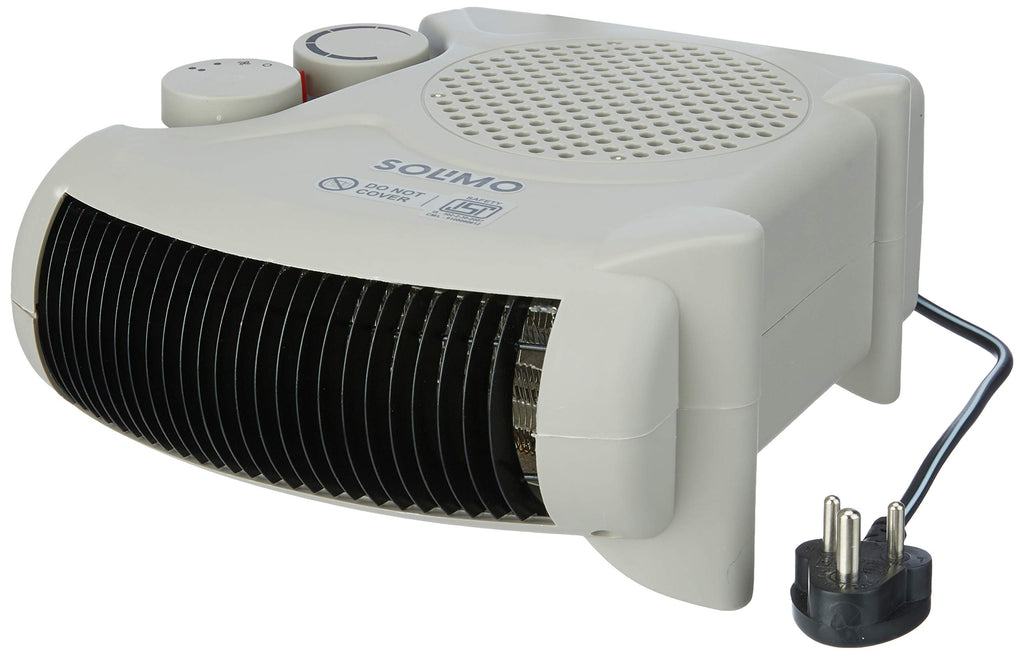 Amazon Brand - Solimo 2000/1000 Watts Room Heater with Adjustable Thermostat (ISI certified, White colour, Ideal for small to medium room/area)