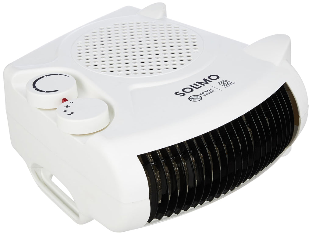 Amazon Brand - Solimo 2000/1000 Watts Room Heater with Adjustable Thermostat (ISI certified, White colour, Ideal for small to medium room/area)
