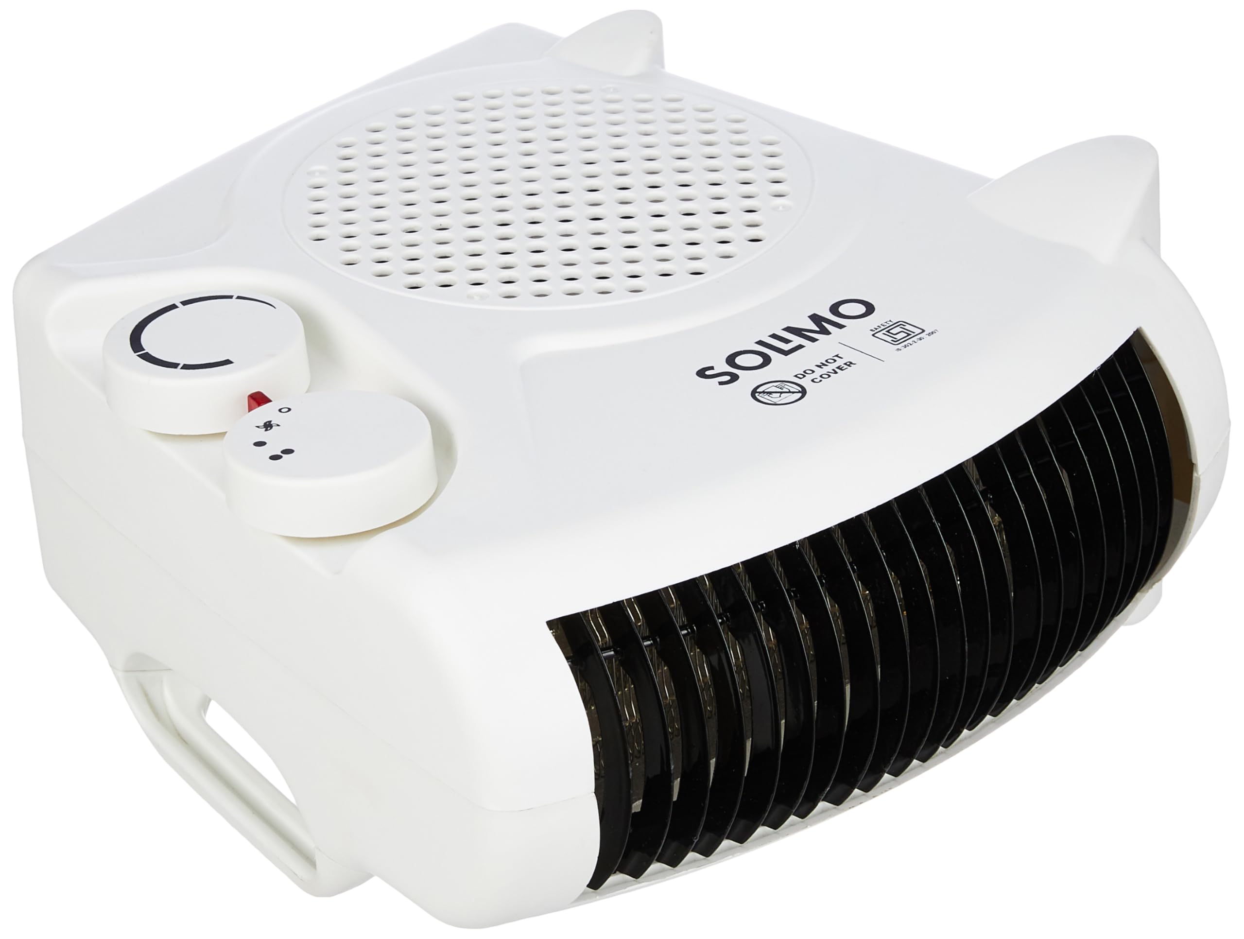 Amazon Brand - Solimo 2000/1000 Watts Room Heater with Adjustable Thermostat (ISI certified, White colour, Ideal for small to medium room/area)