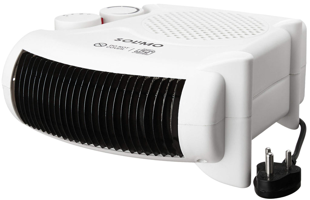 Amazon Brand - Solimo 2000/1000 Watts Room Heater with Adjustable Thermostat (ISI certified, White colour, Ideal for small to medium room/area)