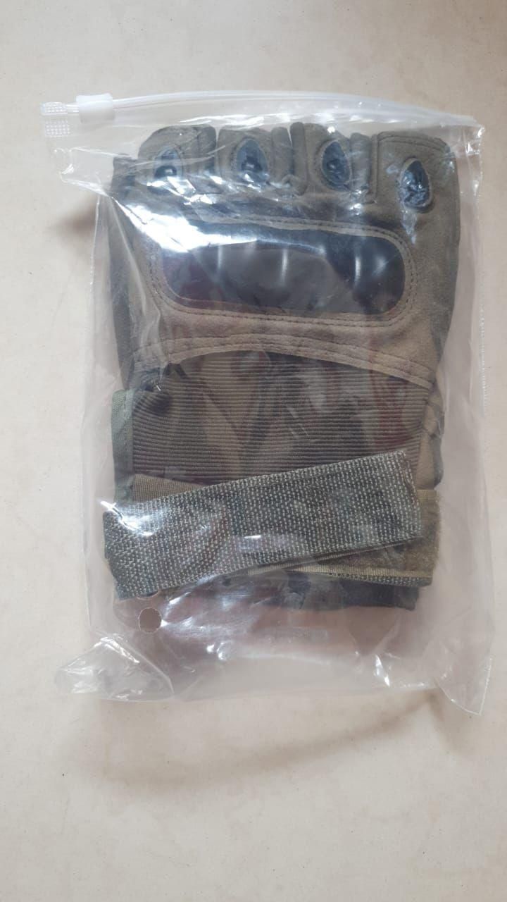 Non-Slip Half Finger Rubber Knuckle Motorcycle Gloves