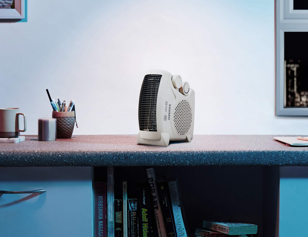 Amazon Brand - Solimo 2000/1000 Watts Room Heater with Adjustable Thermostat (ISI certified, White colour, Ideal for small to medium room/area)