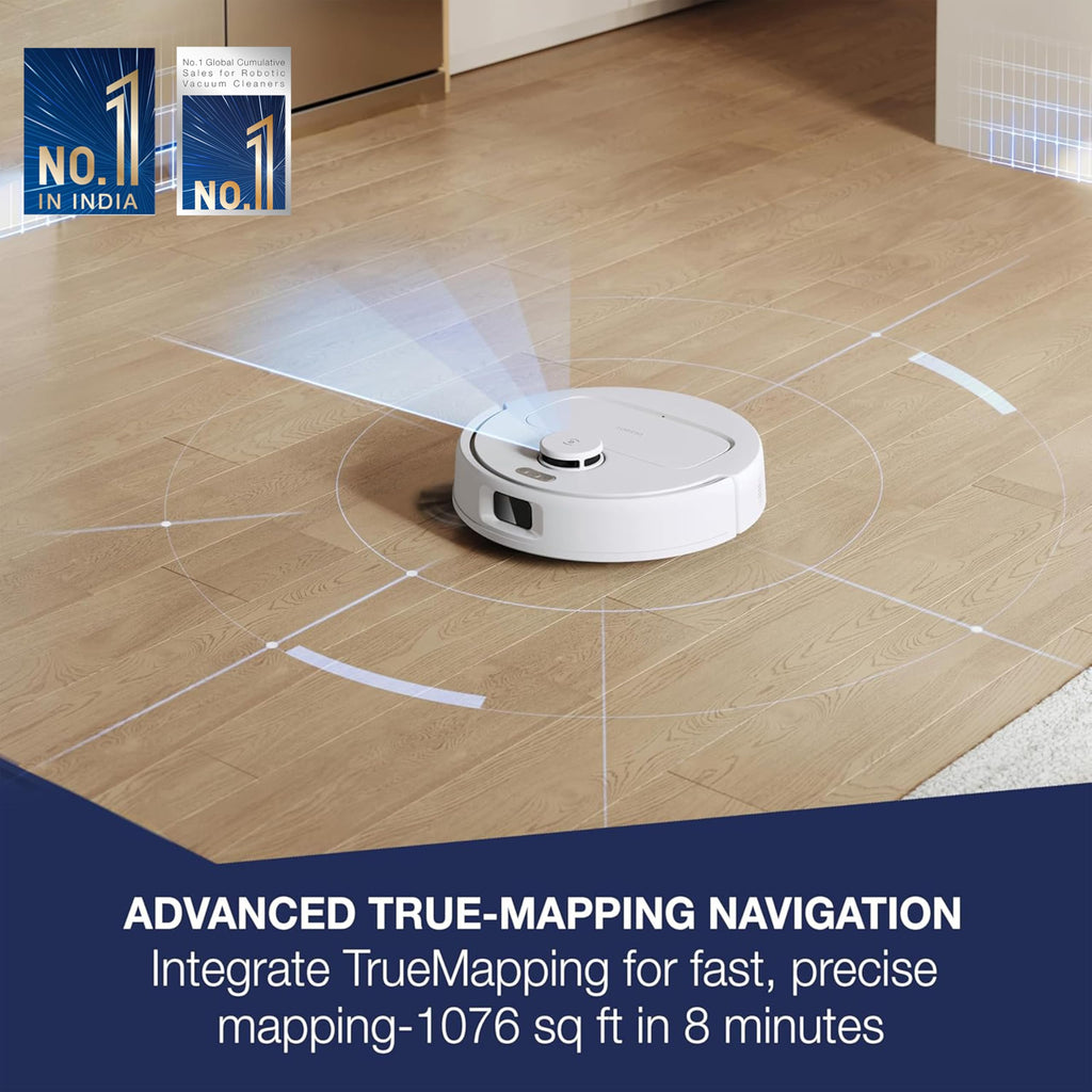 ECOVACS DEEBOT N30 Plus White 2 in 1 Robot Vacuum & Mop, 2025 New Launch, Multi-Cyclone Auto-Empty Station, 10000 Pa Suction, 5200mAh Battery, Covers 3500+sq ft, Zero Tangle 2.0, Advanced TrueMapping