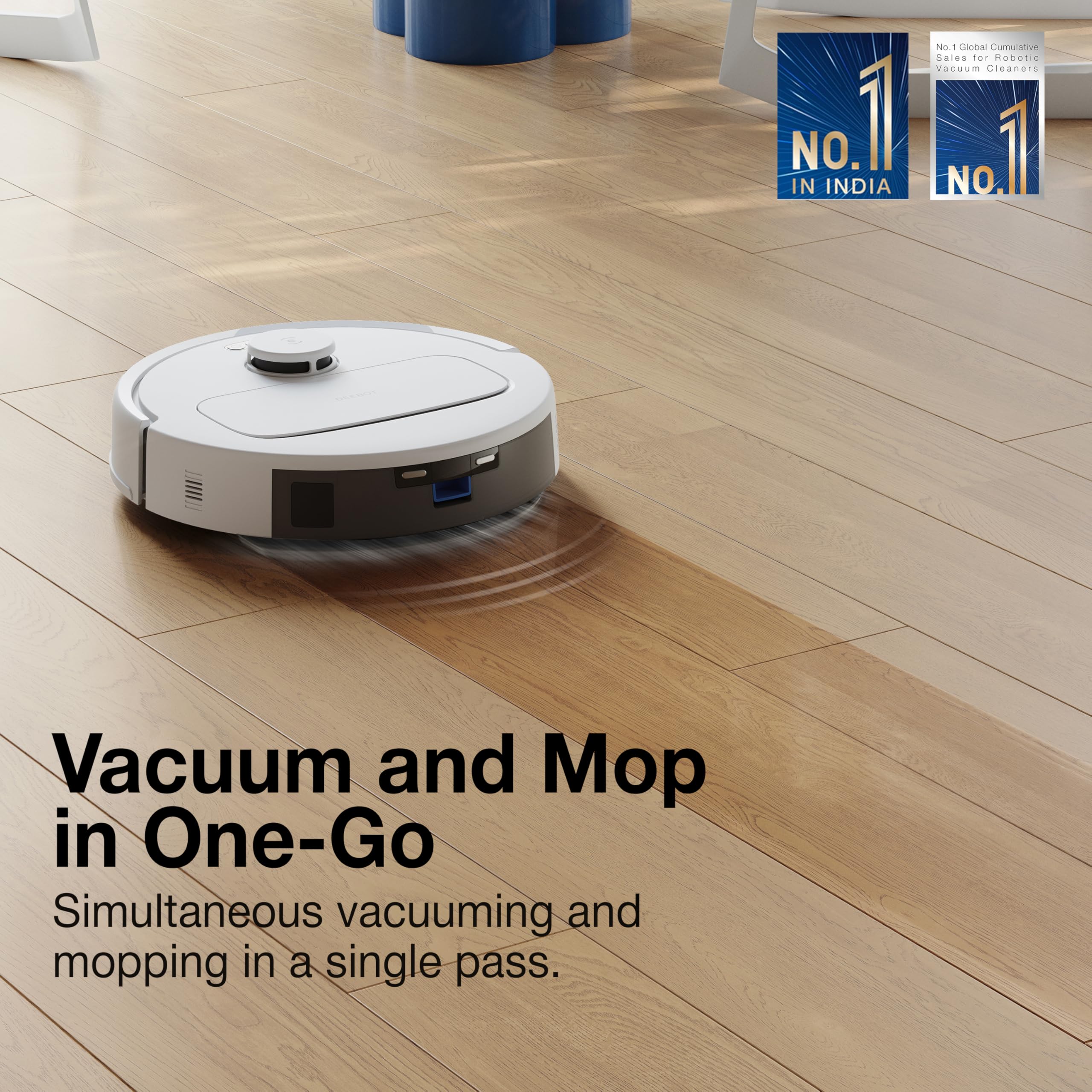 ECOVACS DEEBOT N30 Plus White 2 in 1 Robot Vacuum & Mop, 2025 New Launch, Multi-Cyclone Auto-Empty Station, 10000 Pa Suction, 5200mAh Battery, Covers 3500+sq ft, Zero Tangle 2.0, Advanced TrueMapping